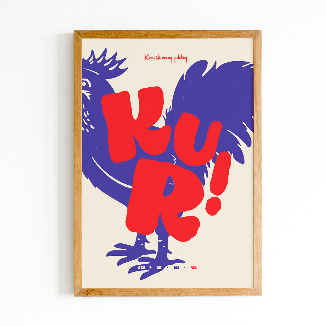 ILLUSTRATION  chicken ilustracja plakat typography   Poster Design homedecor typografia grafika druk