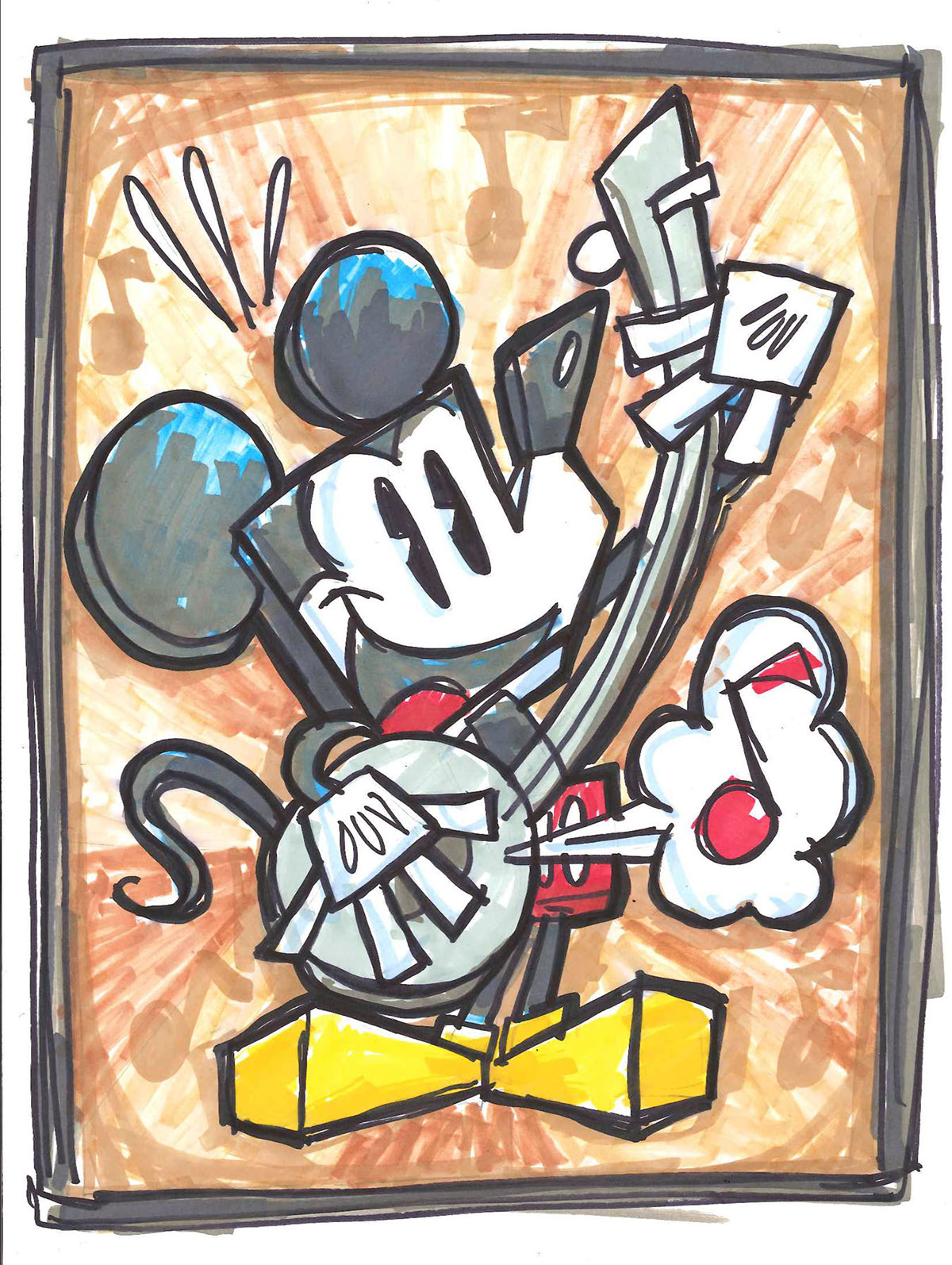 mickey mouse WonderGound Gallery paper art shadow box