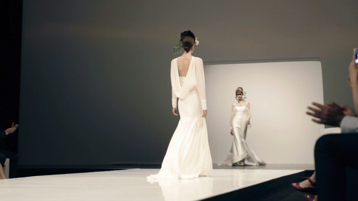 Fashion Film fashion week Milan Fashion Week made in italy backstage brides performance art Collection wedding models White elegant Cerimonie abstract ADV