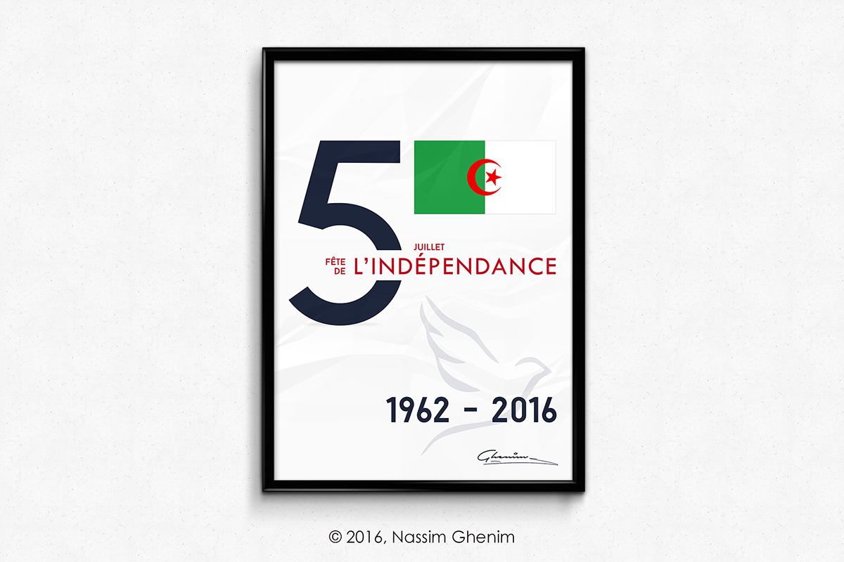 Independance Day poster affiche algerie Algeria naspsd nassim ghenim