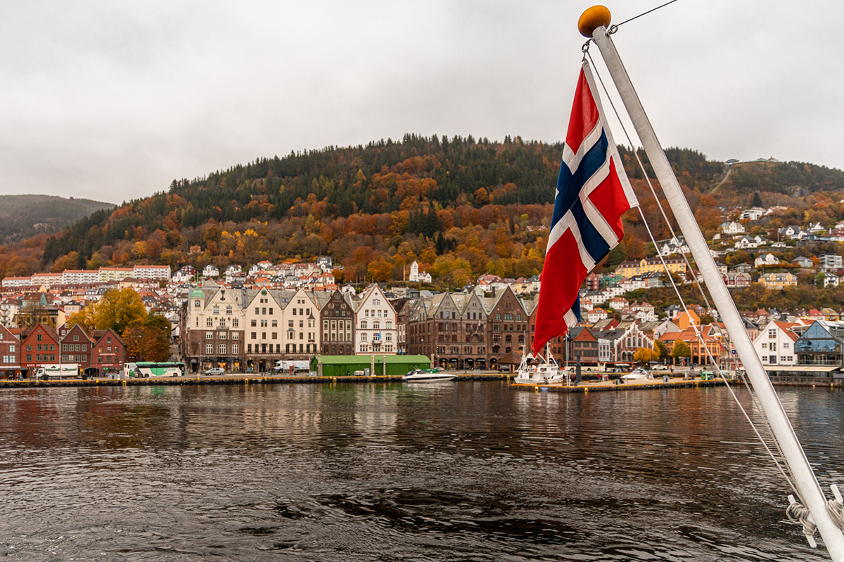 bay Bergen boat cruise Landscape Nature norway sailing ship water