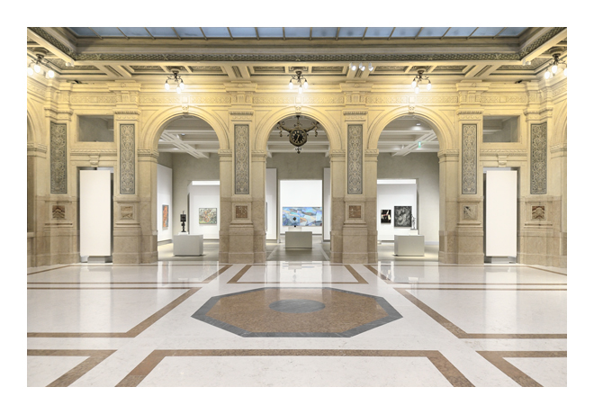 architectural symmetry internal Century neoclassical gallerie d'italia milan milano tones White light soft museum art decorations
