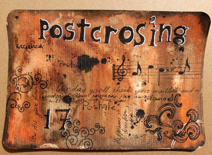 ink posrcard postcrossing STEAMPUNK watercolor открытки