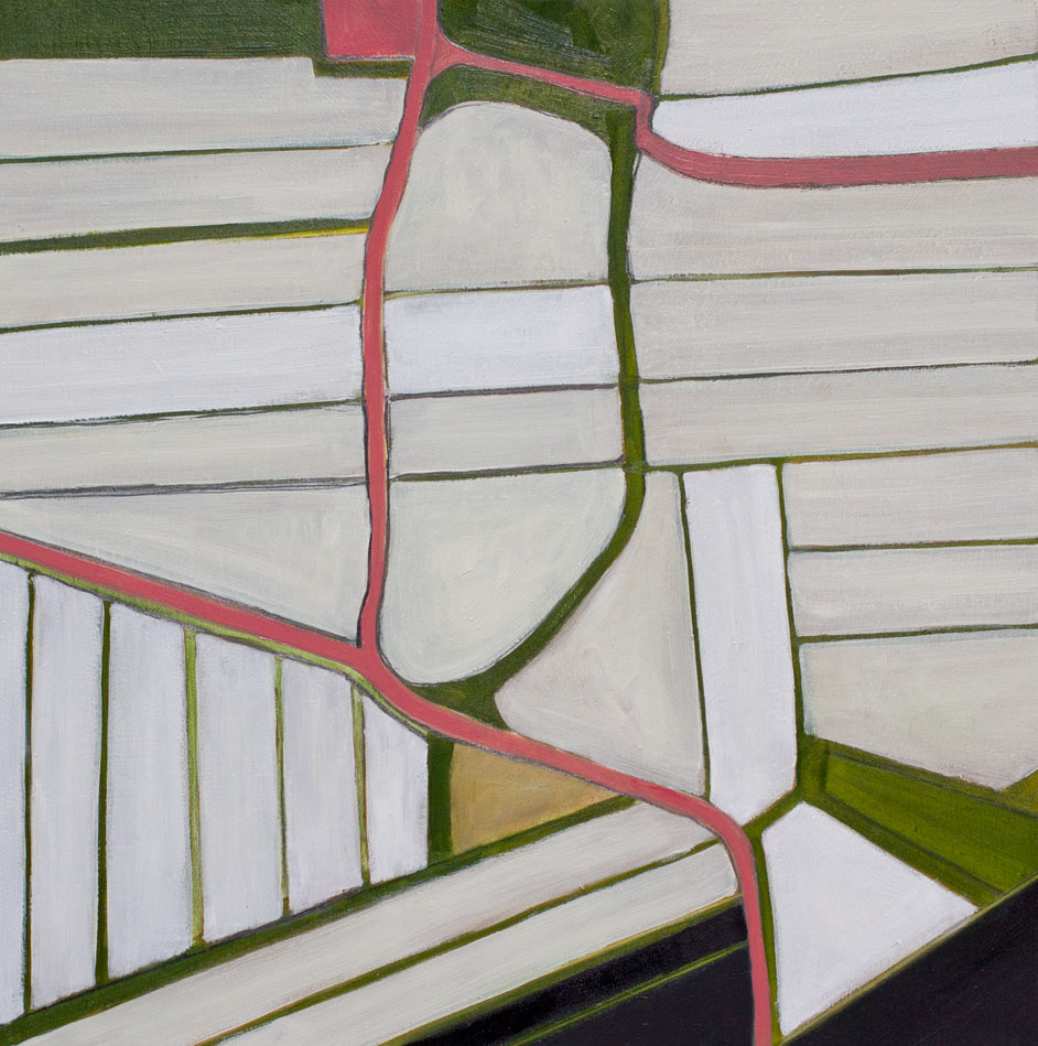 Landscape Aerial abstract oil panel