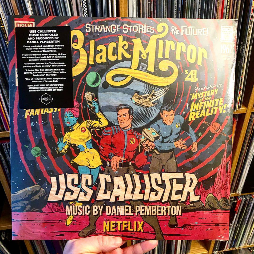 black mirror Netflix Charlie Brooker uss callister Streaming vinyl sleeve space fleet Original series