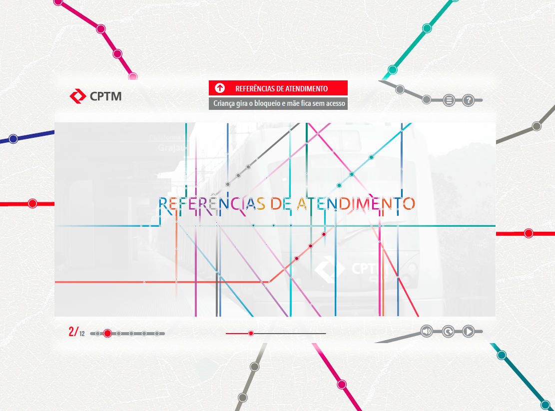 CPTM design gráfico EAD educação eLearning Multimedia  Multimidia train Transport trem