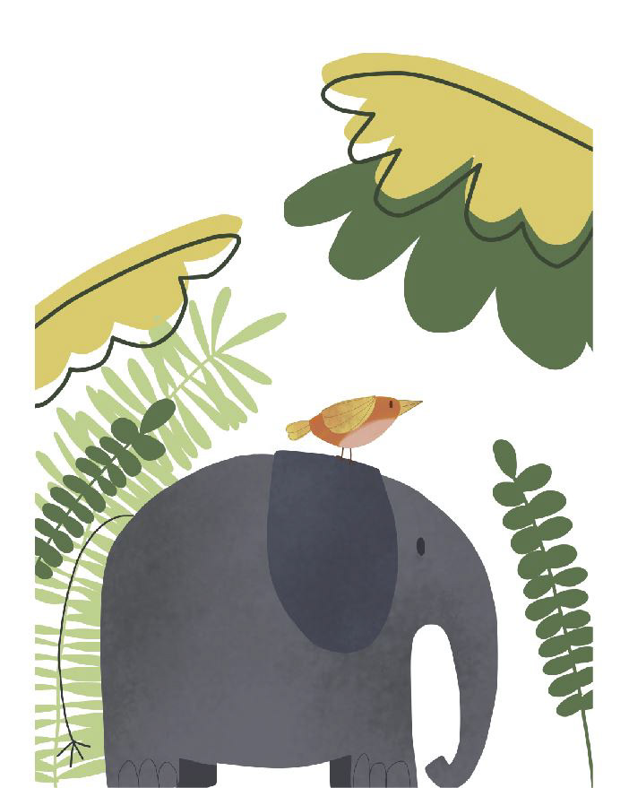 digital illustration kids illustration nursery prints Print Media Wildlife Illustration