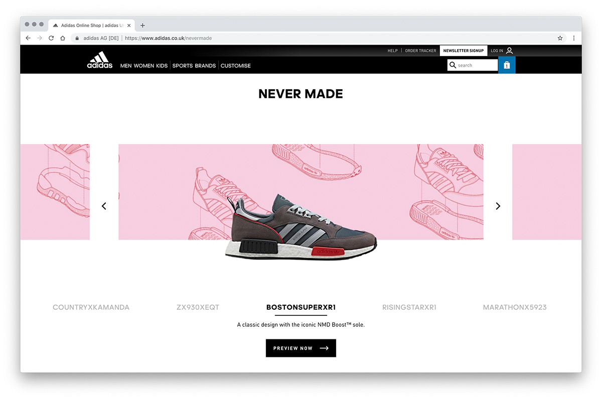 Adobe Portfolio adidas never made #nevermade Never Made hypebeast hype fest hypefest dan freebairn kickposters 4d kamanda boston eqt ByW boost sole Tooling kamp grizzly wex NMD Merch t-shirt poster Maker Lab tag tags Custom