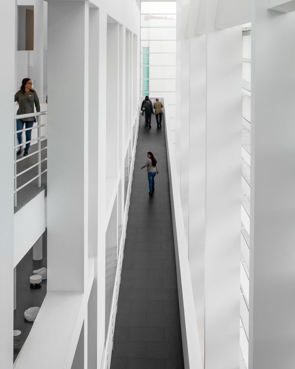 macba barcelona spain Richard Meier interiors museum