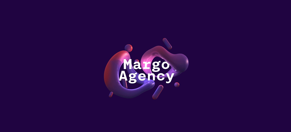 branding  3D Render identity logo Margo creative agency ux UI Web Design 
