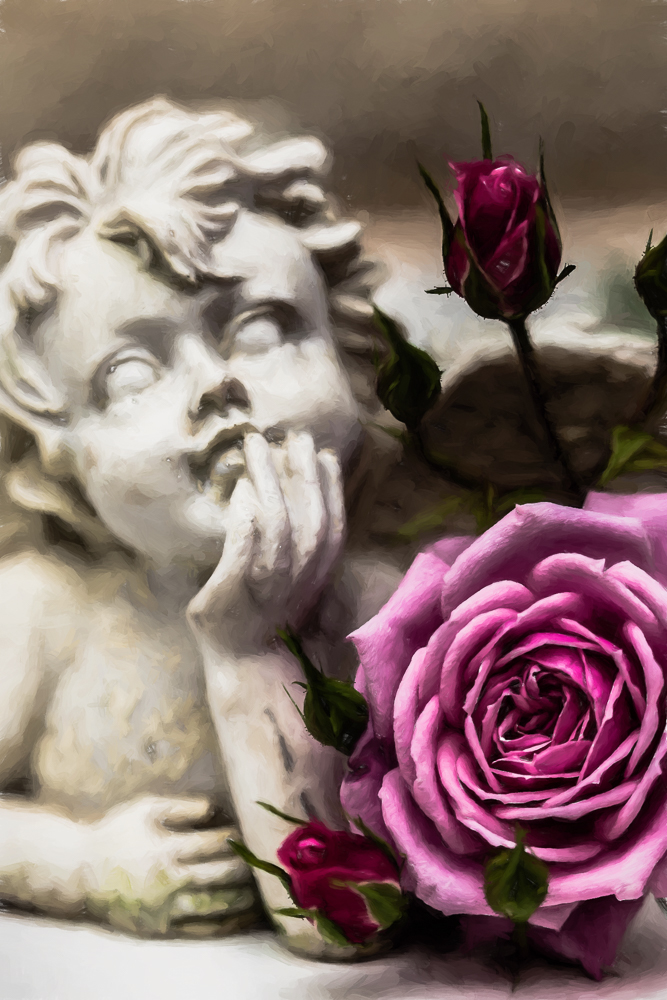 Cherub and Rose digital imagery