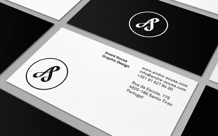 identity andré sousa andre-sousa sousa stamp black White letterhead business card