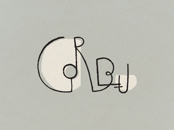logo  identity Le Corbusier type  Illustration Custom mark
