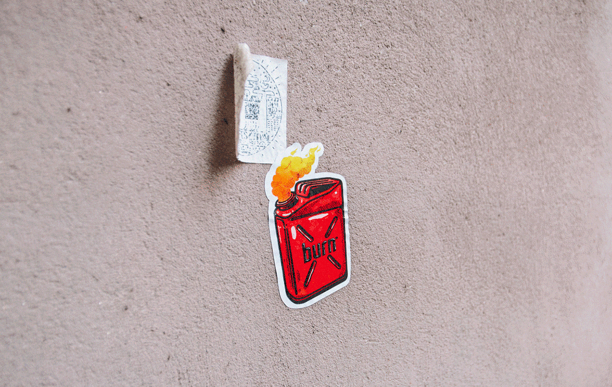 neeed burn energy drink graphic vector vinyil streetart sticker