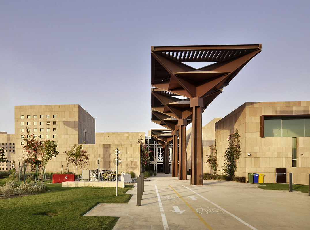architectural photography Hamad bin Khalifa University Doha Qatar Legorreta + Legorreta Pygmalion Karatzas education city