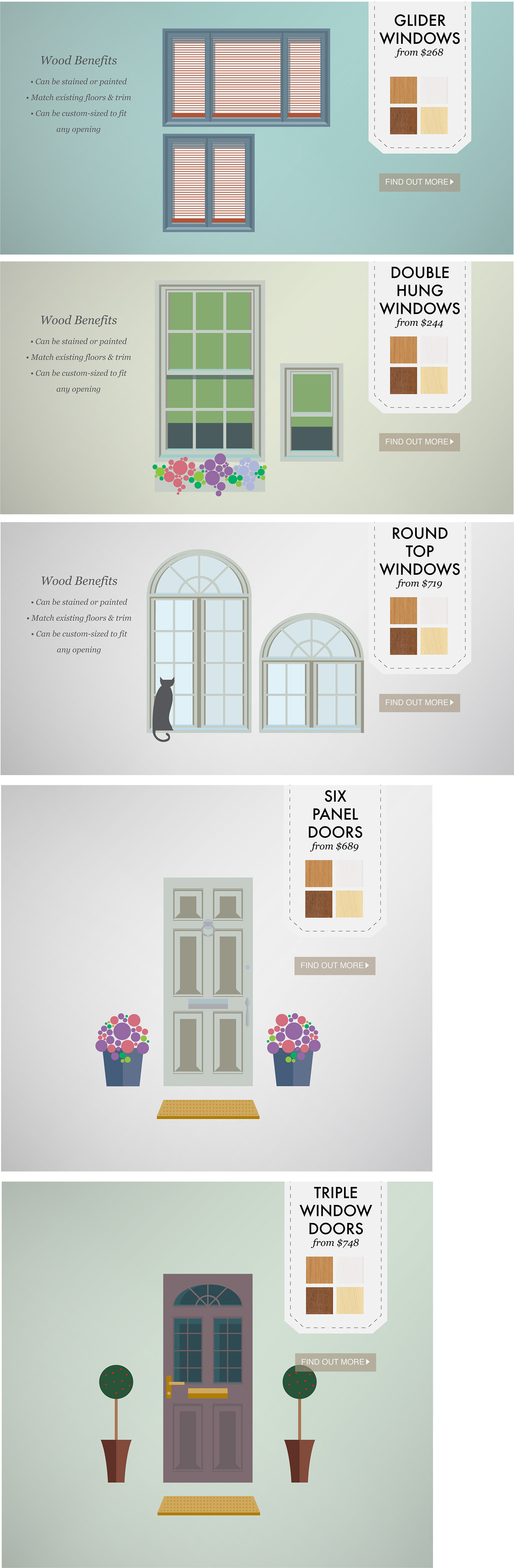 windows Doors brochure Email negative space design