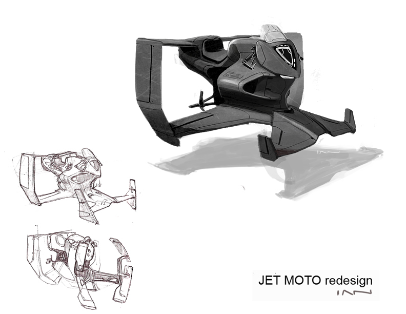 jet moto video game entertainment design concept art Racing flying motorcycle