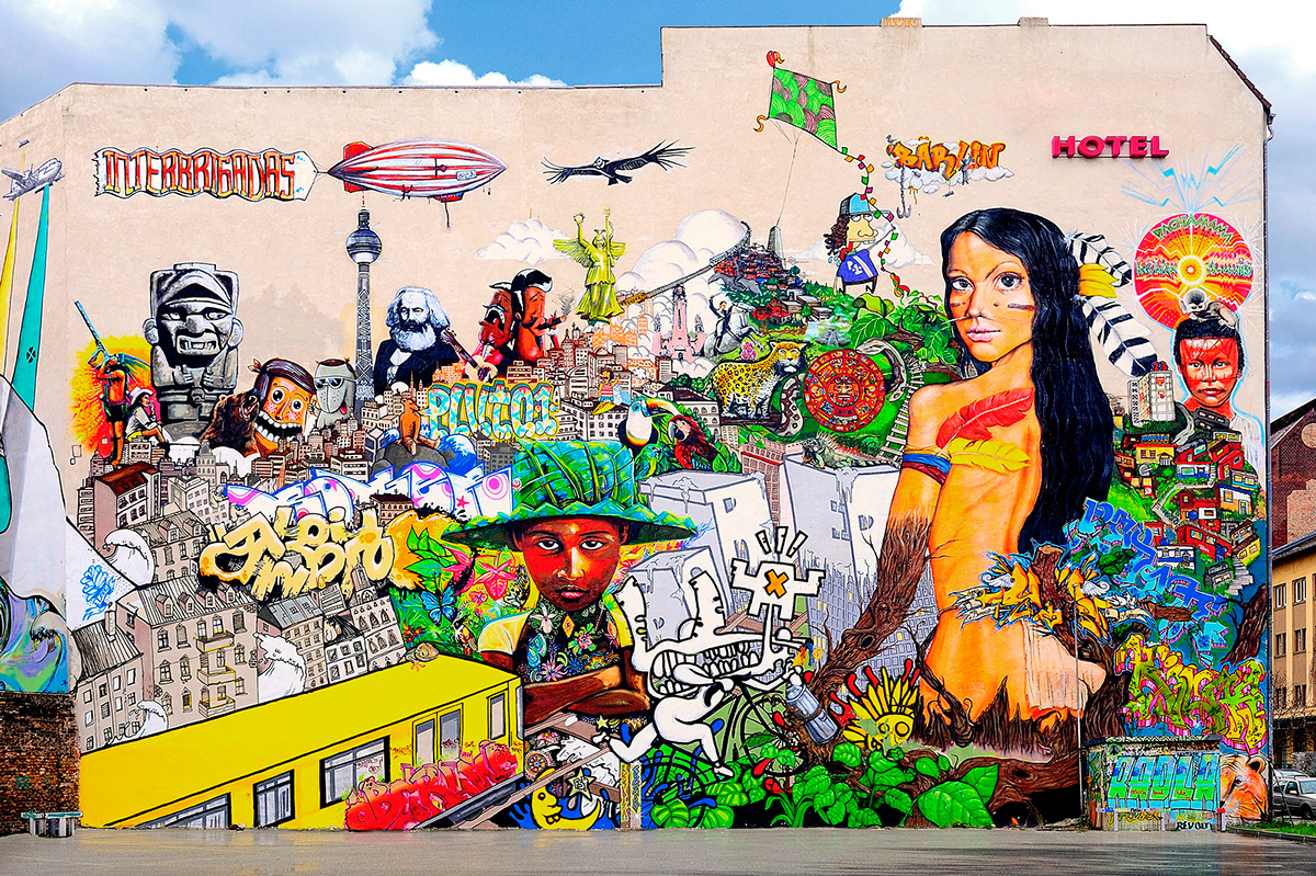 berlin East Side Gallery Graffiti Mural new york city