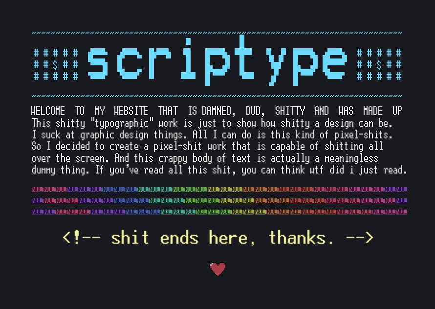 pixel source code scriptype nul pattern