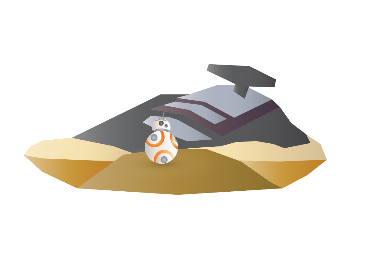 star wars BB-8 tattoine graphic design  logo