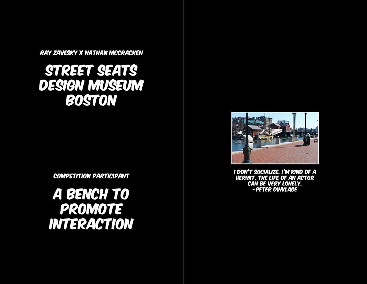 boston Street Seats Boston Design Museum bench concrete interaction