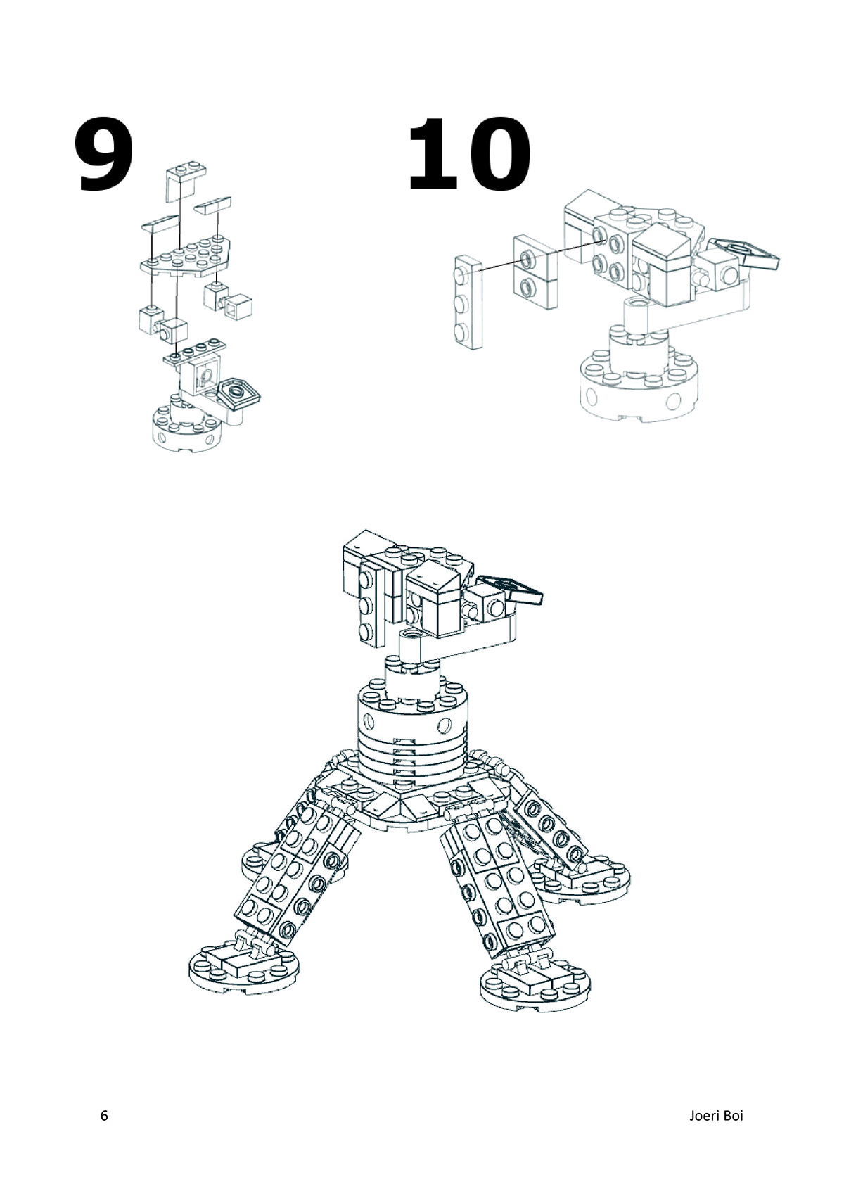 LEGO turret toy building blocks parametric design cad Renders kids playset ikea manual