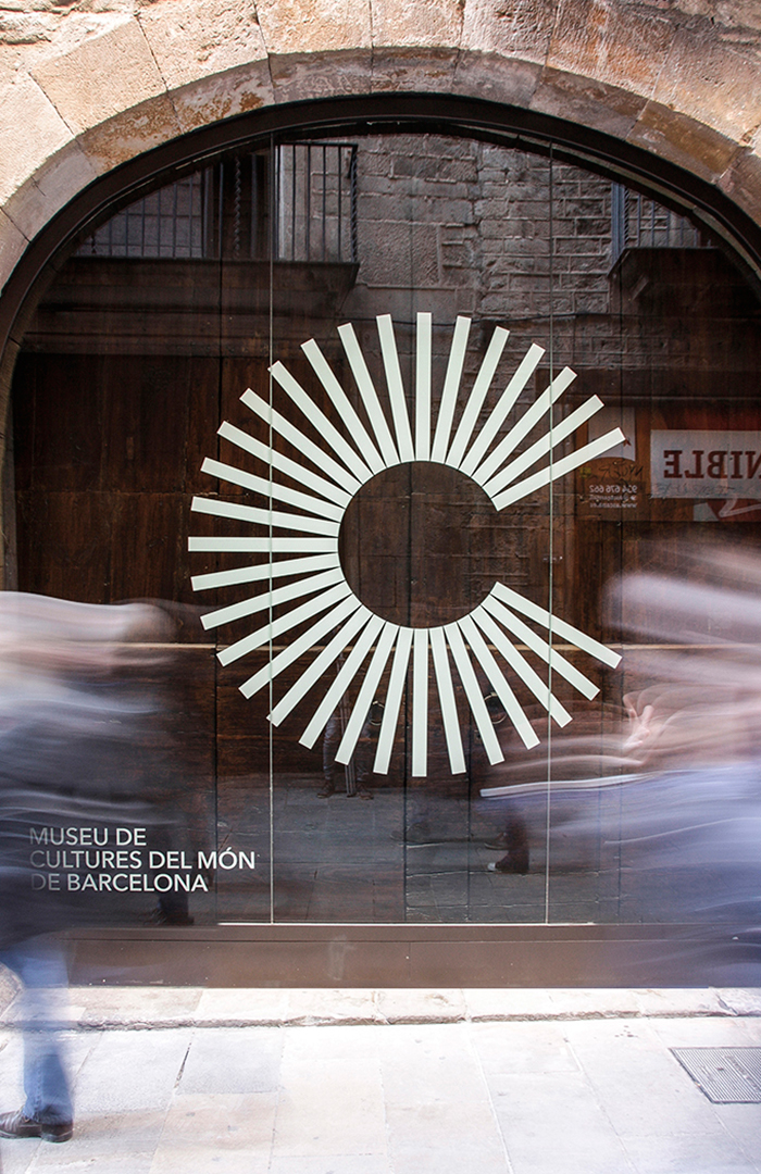 Exhibition  Signage barcelona logo identity environmental