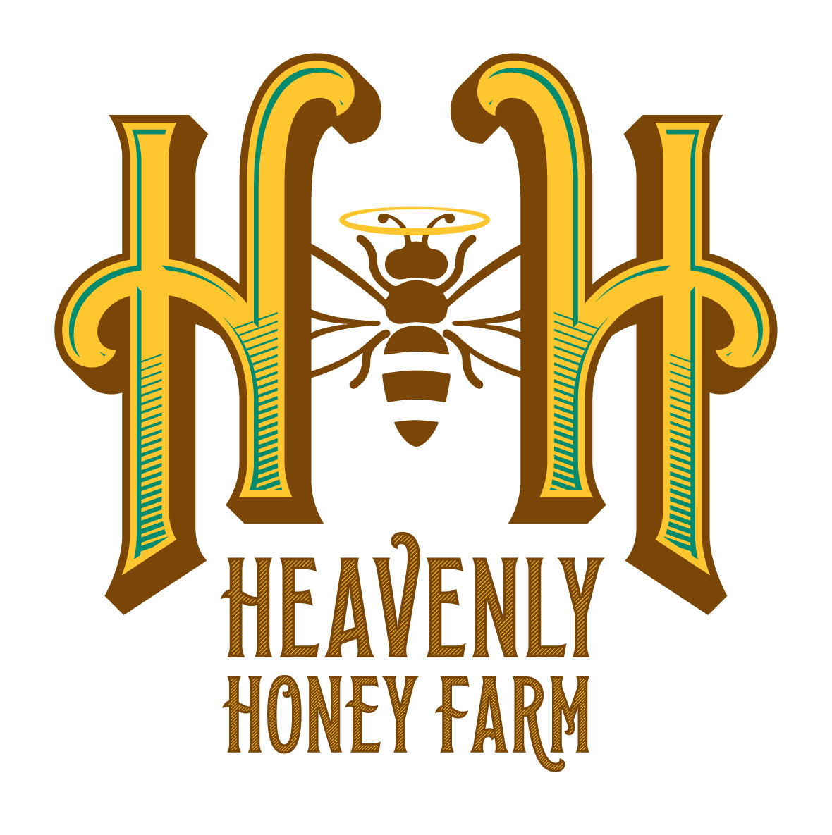 honey farm bees heaven Logo Design graphic design  Packaging
