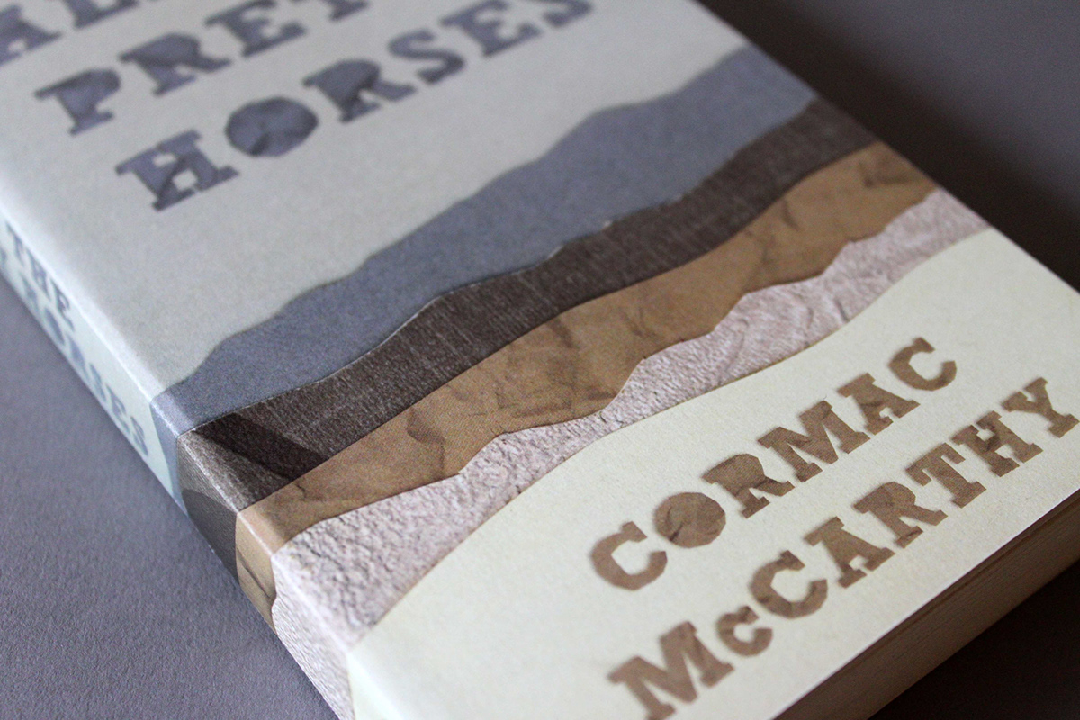 books covers cormac McCarthy paper collage