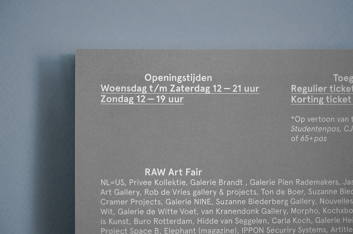 RAW Art Fair art Fair raw information design leaflet folder