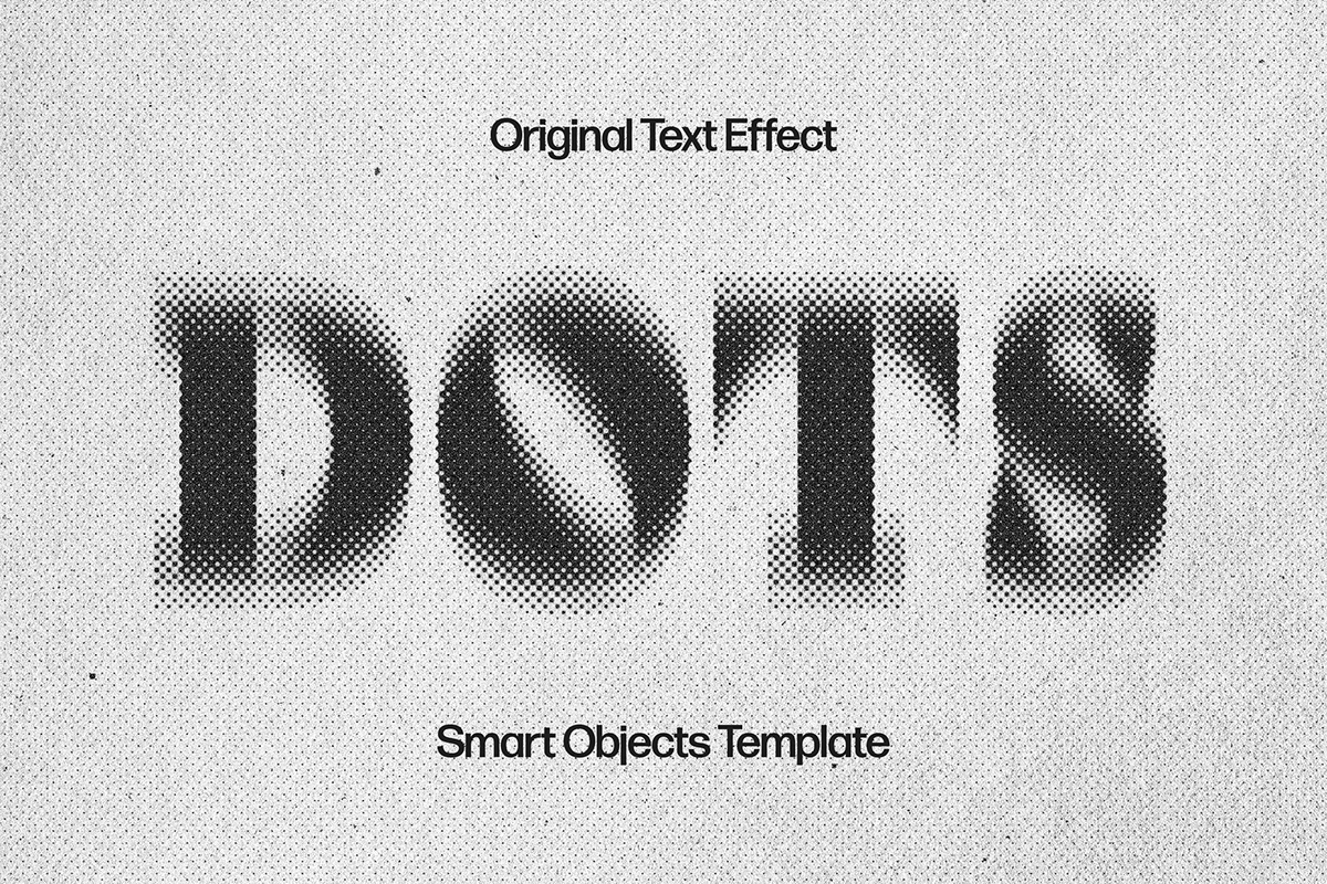 free freebie download text effect dots halftone print vintage Retro