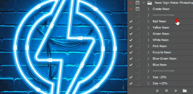 neon photoshop glow light effect sign wall wire Signage styles