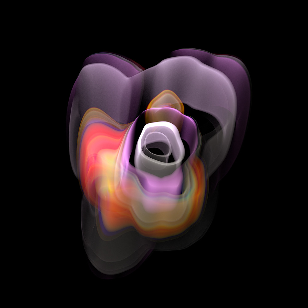 color flare Focus lens optic swirl 3D abstract digital flower