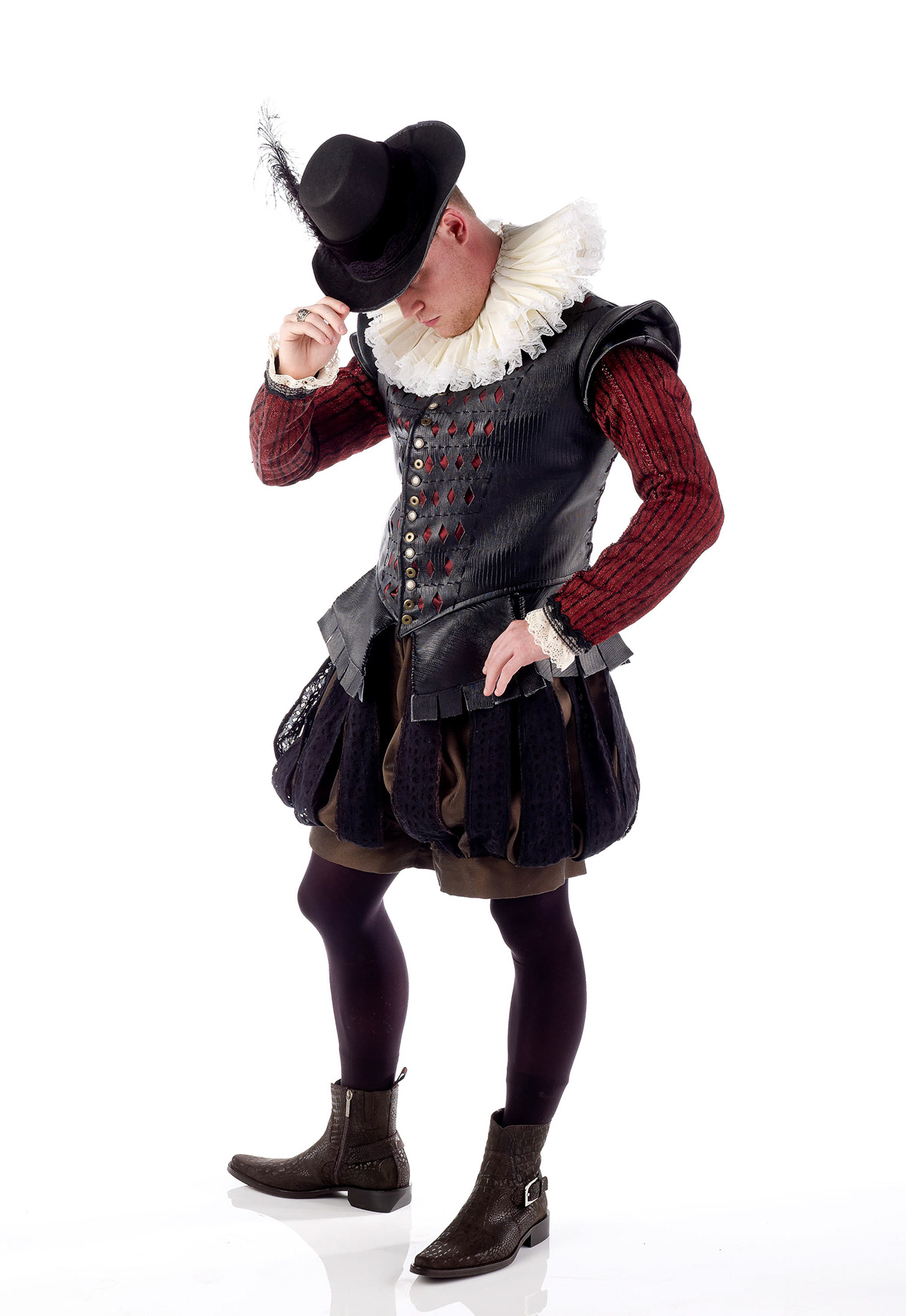 Renaissance elizabethan costume hat historical period men's
