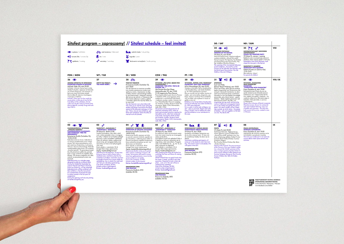 silkscreen Logo Design logo poster identity Independent festival polish design numbers Futura