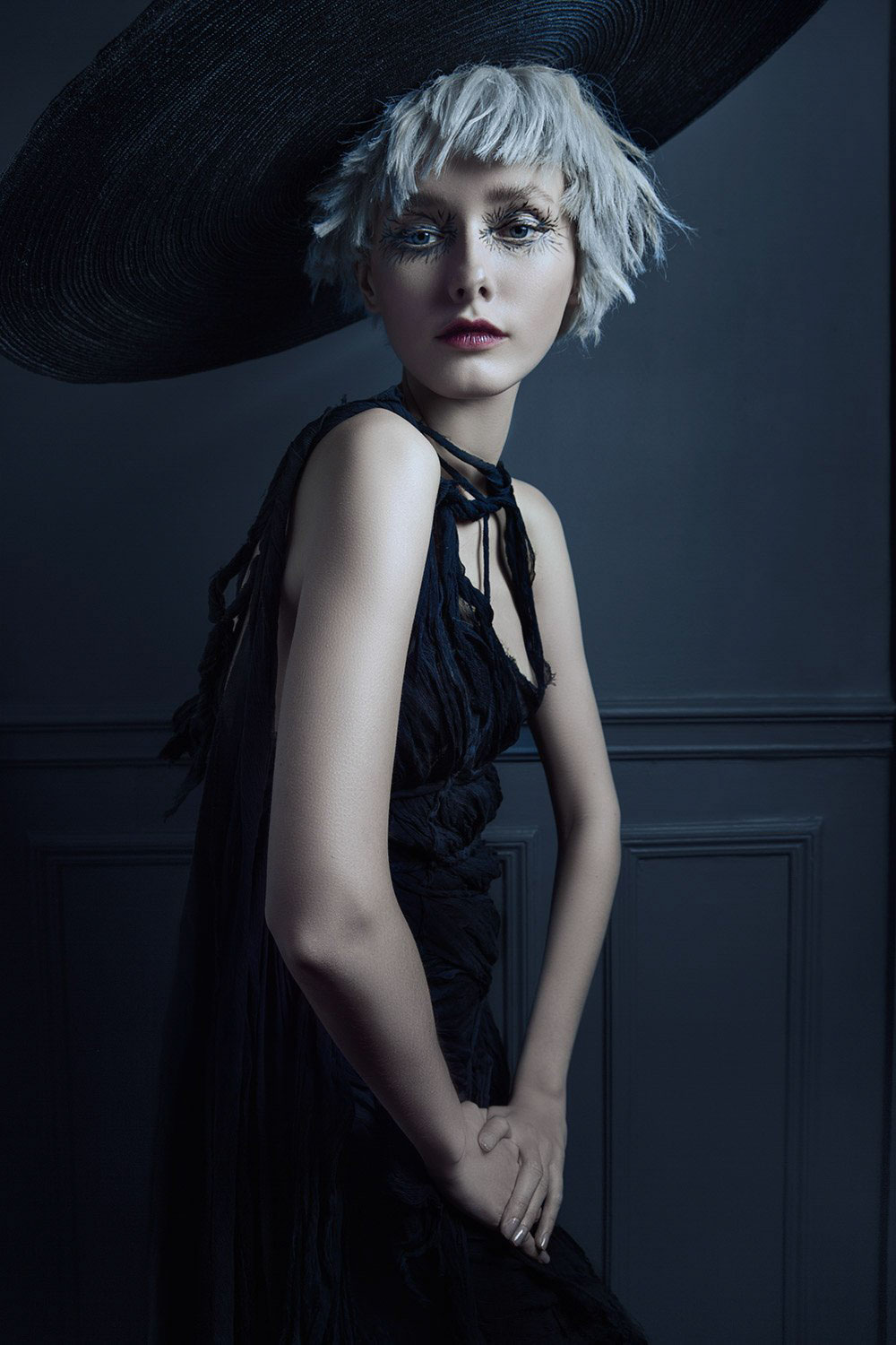 fashion photography editorial dark black layers Transparency fairytale Paris Flowers timeless wonderland