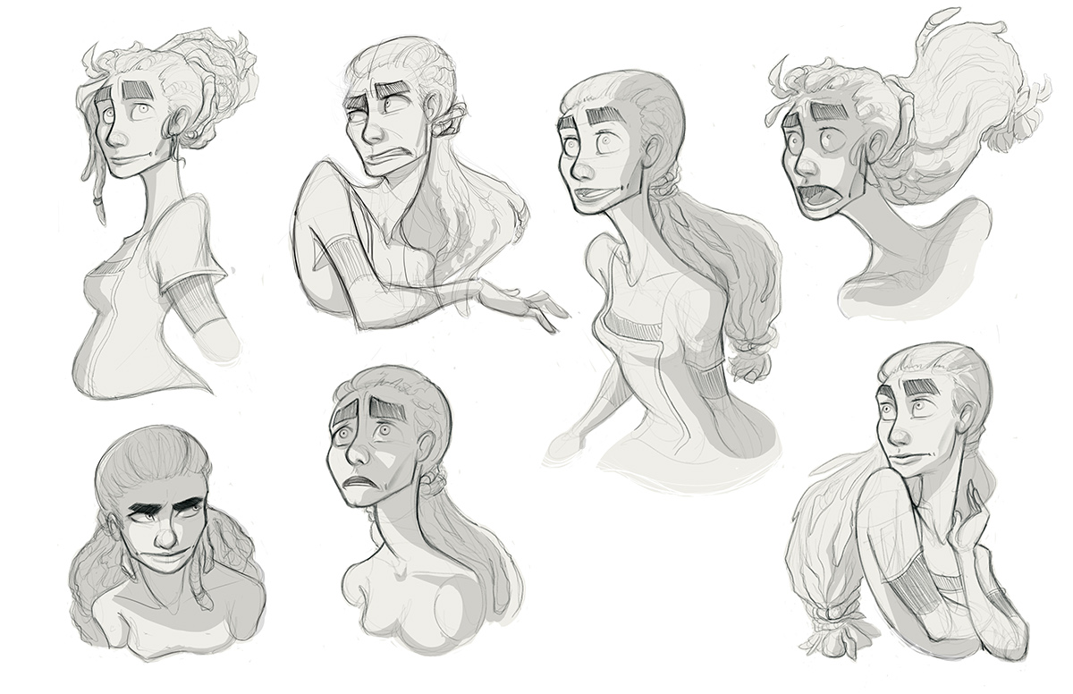 concept art character development gestures parkour adventure facial expressions romance Visual Development action Freerunning runner traceur sports animatic