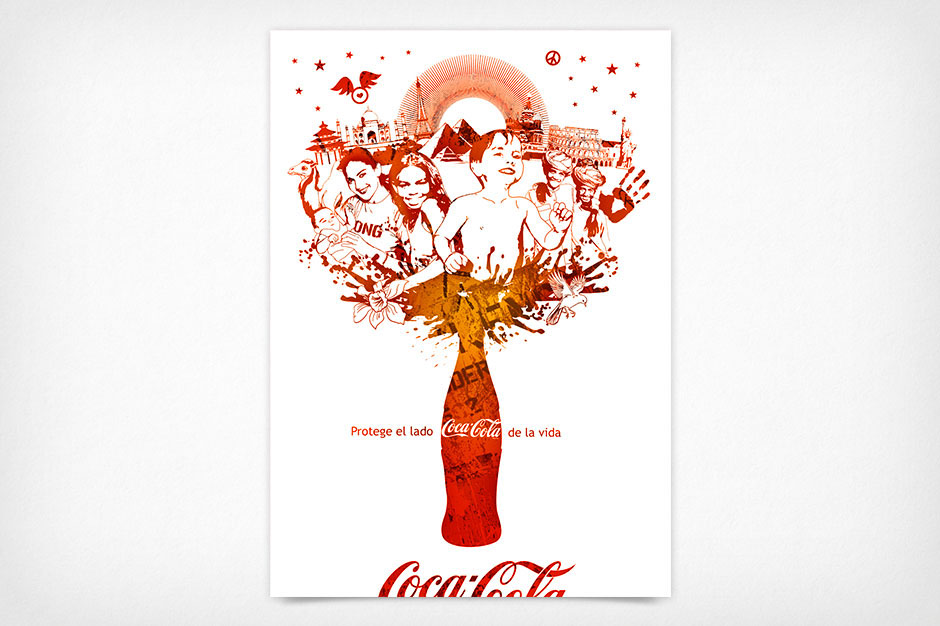 zarik ahuir ilustracion coke coca cola publico nokia orange control