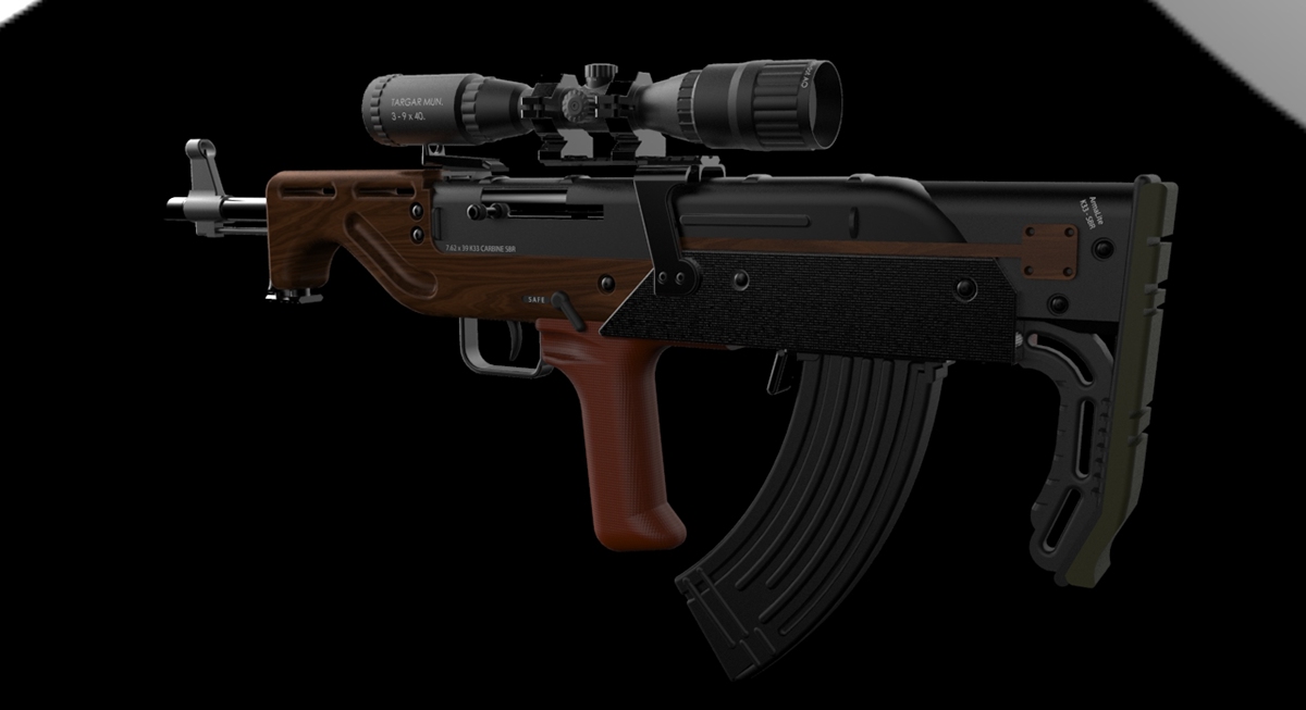 guns 3D battlefield weapons weaponry ak47 Solidworks Renderings guns2 AK74 akm