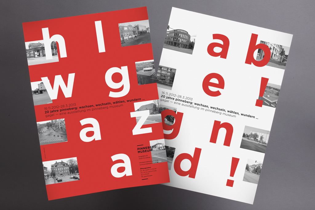 Pinneberg Museum Exhibition  city Gotham Font swiss design editorial brochure poster Asymmetrie grid print Catalogue