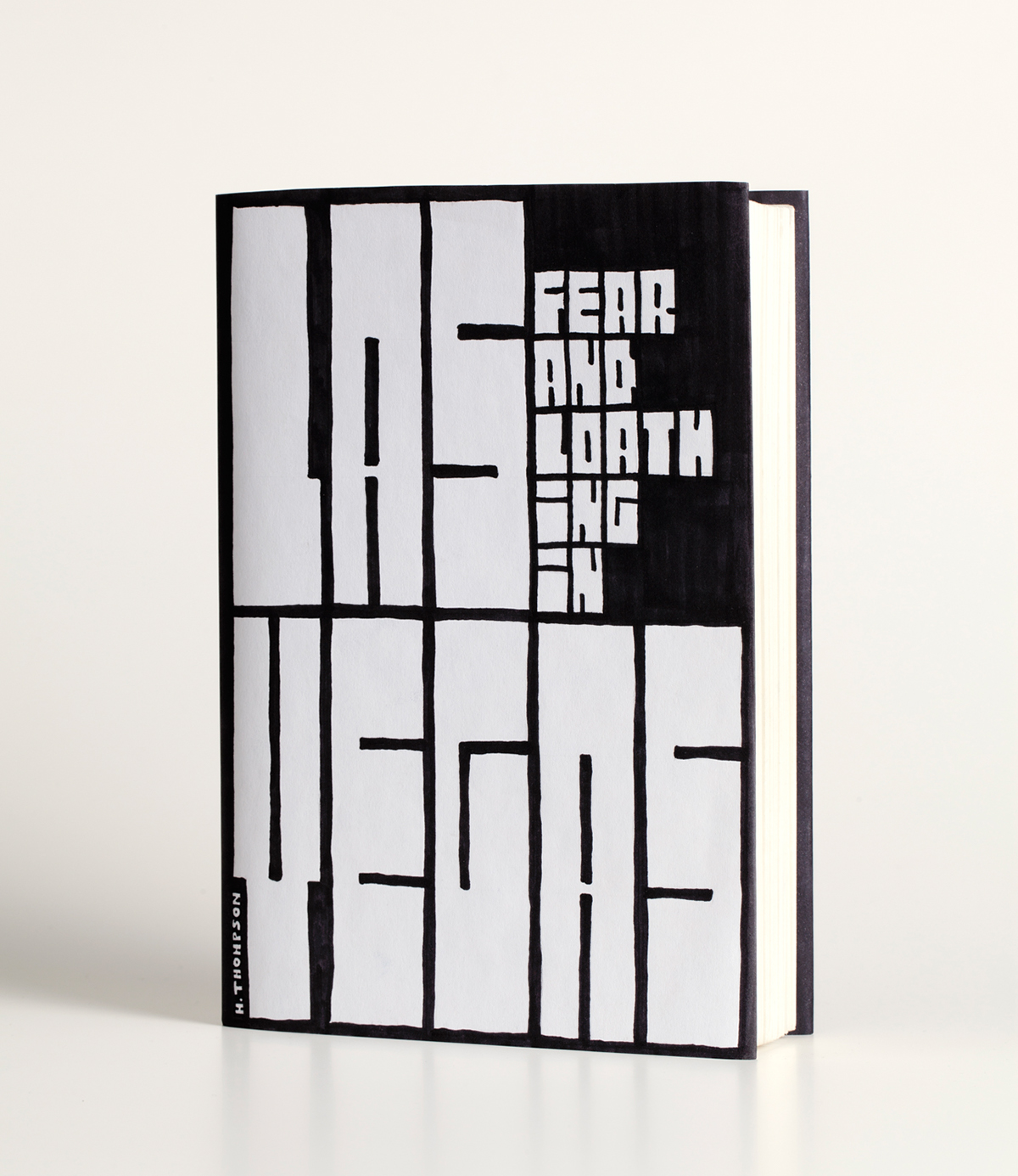 Fear and Loathing in Las Vegas Hunter S. Thompson the road cormac mc carthy black and white HAND LETTERING book cover