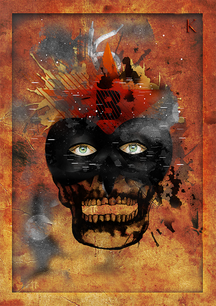 Adobe Portfolio skull Rock´n´Roll black dirty layer dead