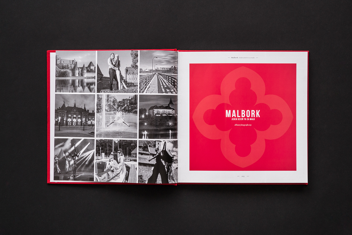 Album brochure malbork Catalogue editorial red black square