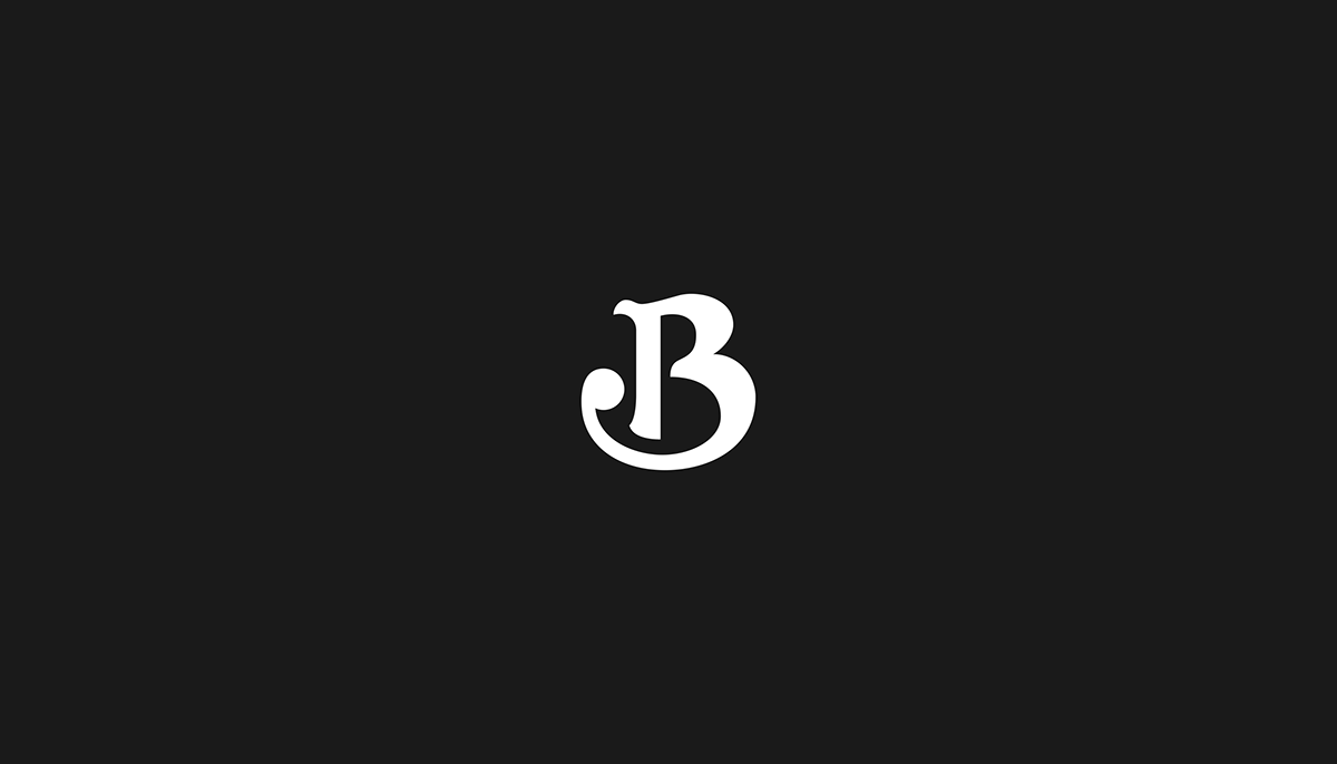 Vintage monogram of ornate letter 'B'