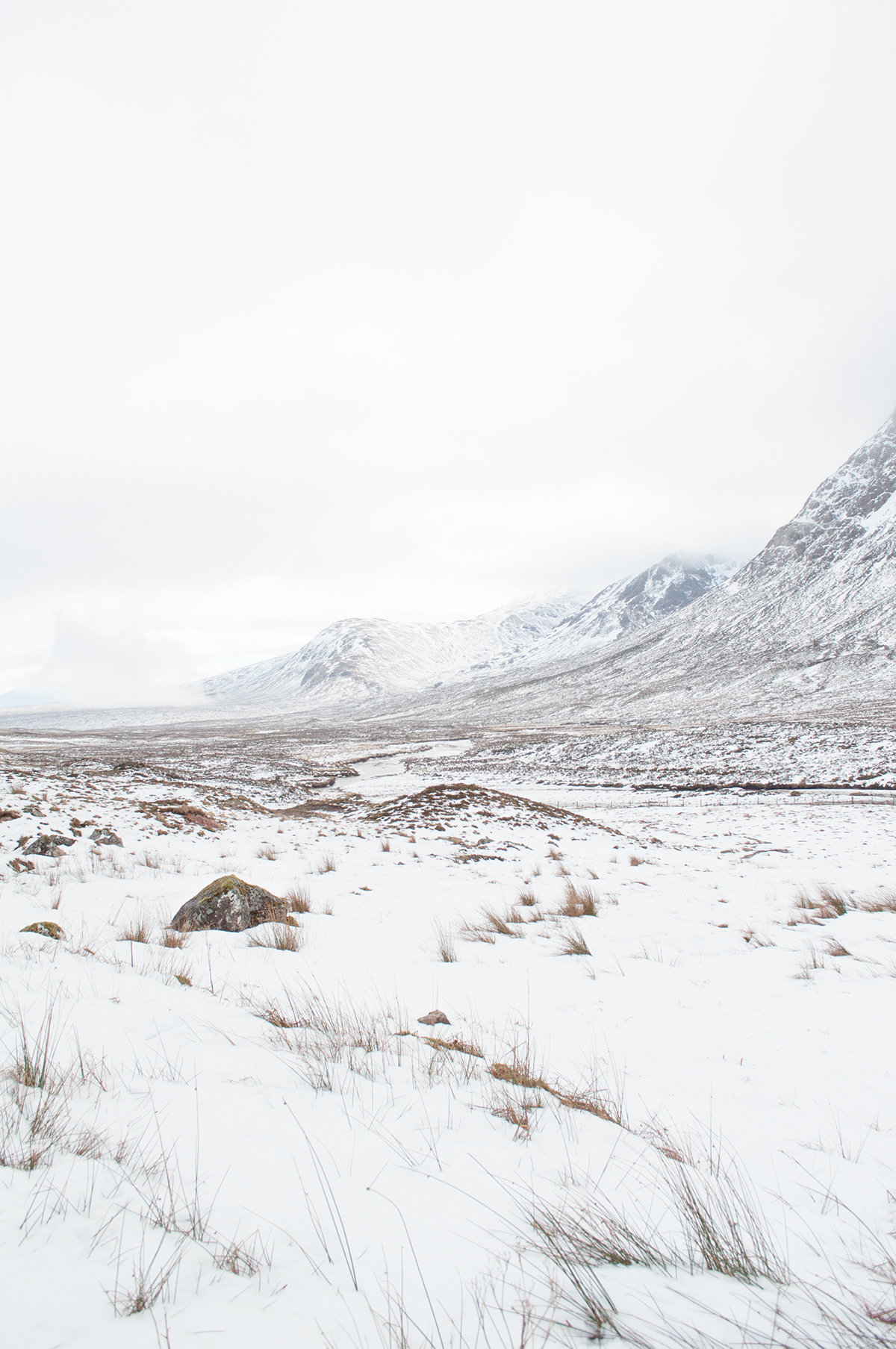 landscape photography White scotland snow