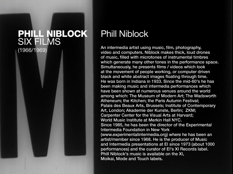 Phill Niblock DVD