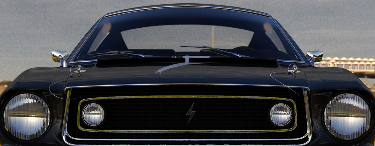 Mustang  Car Auto 3D cinema 4d