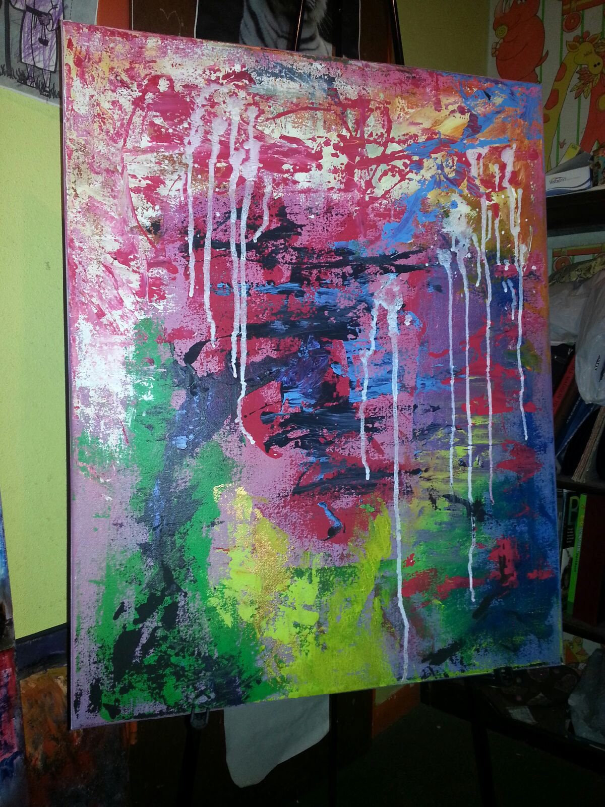 abstract Love acrylic oil