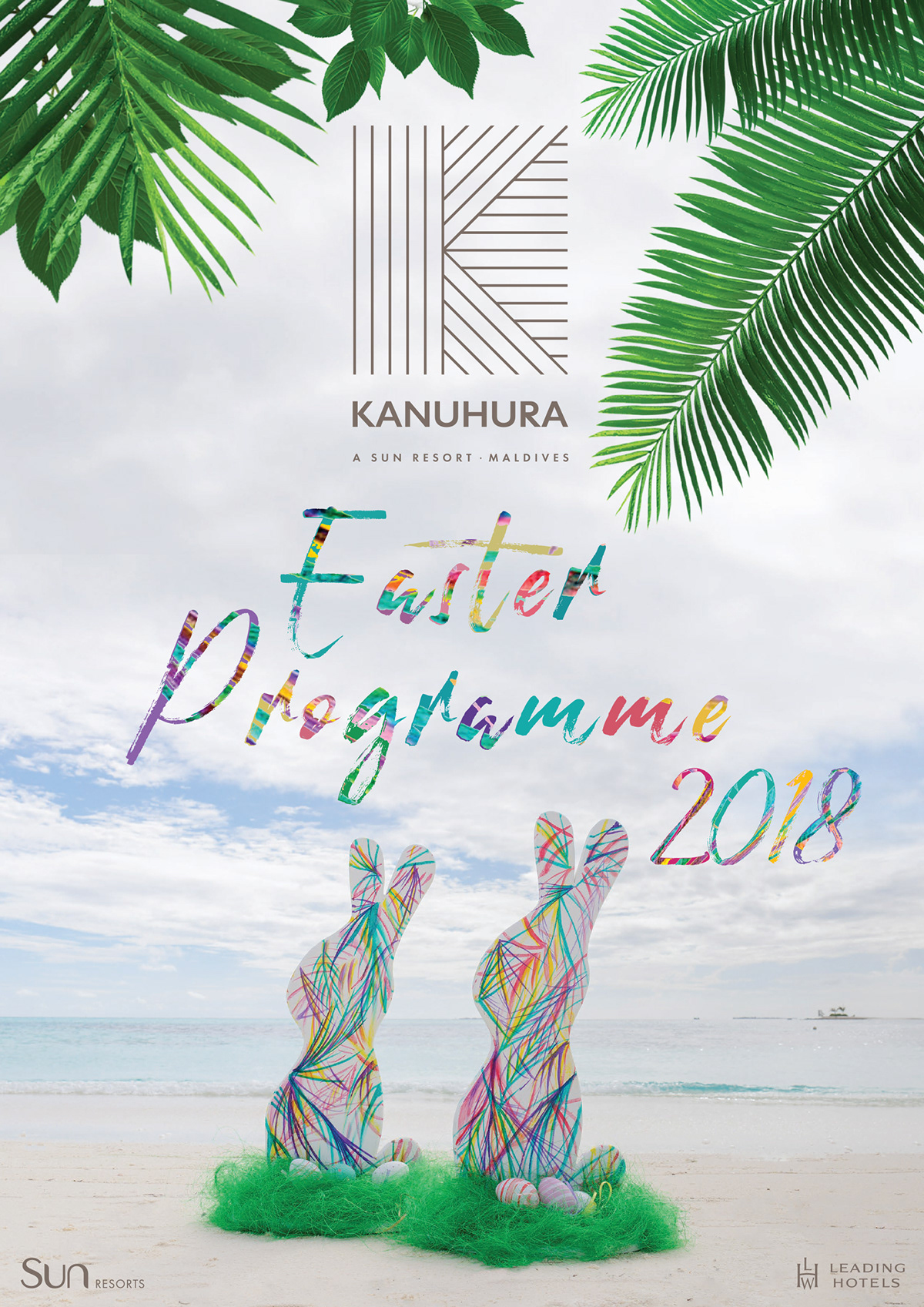 brochure leaflet printmedia kanuhura maldives Easter festival schedule Travel tourism creative