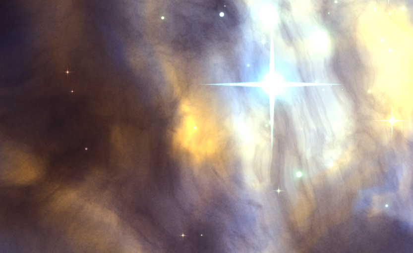 Procedural generative nebulae Space 